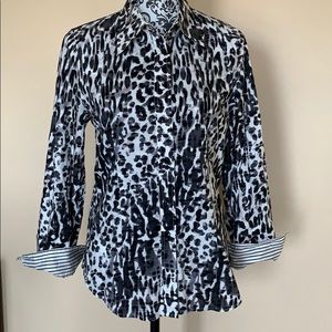Jones of NY Signature long sleeve cotton blouse
